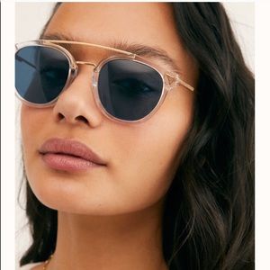 Round Clear Frame Sunglasses